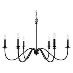 Weston 38-Inch Chandelier in Matte Black by Capital Lighting