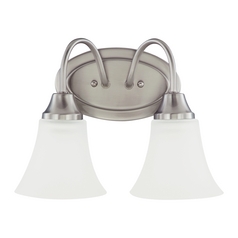 Holman 2-Light Bath Light in Brushed Nickel by Generation Lighting