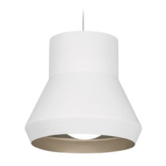 Milo LED Pendant in White & Champagne by Visual Comfort Modern