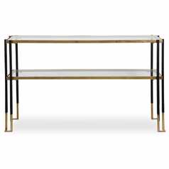 Kentmore Console Table in Black & Gold Leaf by Uttermost Lighting