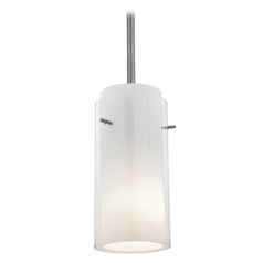 Modern Mini Pendant with White Glass by Access Lighting