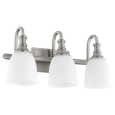 Richmond Satin Nickel Bathroom Light by Quorum Lighting