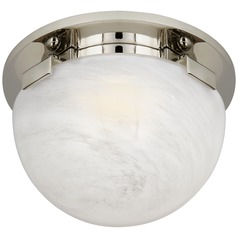 Aerin Serein Solitaire Flush Mount in Nickel by Visual Comfort Signature
