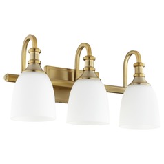 Richmond Aged Brass Bathroom Light by Quorum Lighting