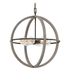 Bodie 25-Inch Dark Cement & Bronze Chandelier by Hinkley Lighting