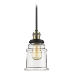 Canton Black Antique Brass Mini Pendant by Innovations Lighting