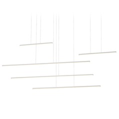 Chute Motion White LED Multi-Light Pendant by Kuzco Lighting