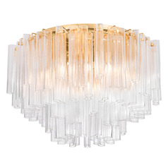 Corbett Lighting Varenna Vintage Gold Leaf LED Semi-Flushmount Light