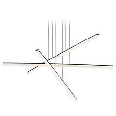 Stack Black LED Multi-Light Pendant by WAC Lighting