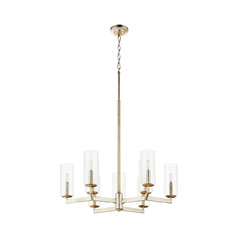 Merrick 9-Light Chandelier in Aged Silver Leaf by Quorum Lighting