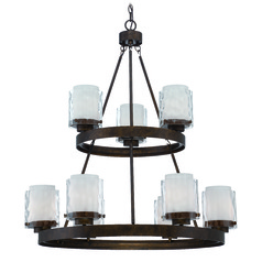 Kenswick 34.50-Inch High Peruvian Bronze Chandelier by Craftmade Lighting
