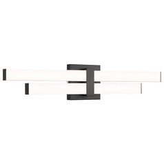 Z-Lite Zane Matte Black LED Vertical Bathroom Light