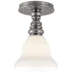 E.F. Chapman Boston Flush Mount in Antique Nickel by Visual Comfort Signature