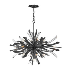 Vida 36-Inch Chandelier in Brushed Graphite by Fredrick Ramond