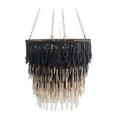 Lizzy 30-Inch Wide Chandelier in Black, Gray & White by Arteriors Home