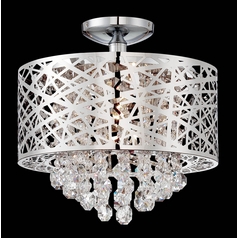 Benedetta Chrome Semi-Flush Mount by Lite Source Lighting