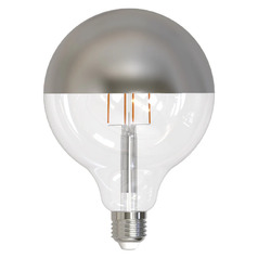 6W G40 2700K Half Chrome E26 Base LED Light Bulb by Bulbrite