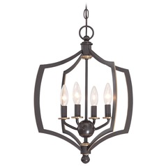 Middletown Downton Bronze with Gold Highlight Pendant by Minka Lavery