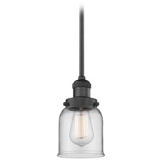 Small Bell Matte Black Mini Pendant by Innovations Lighting