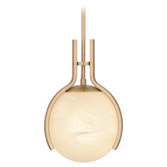 Quoizel Lighting Orbit Bronze Gold Pendant Light with Globe Shade