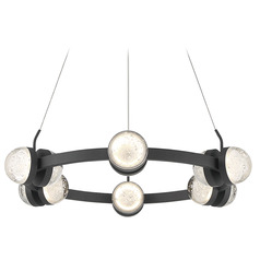 Biscayne 12-Light LED Chandelier in Matte Black by Savoy House