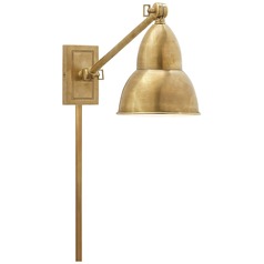 Studio VC French Convertible Library Wall Lamp in Antique Brass by Visual Comfort Signature