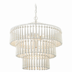 Crystorama Lighting Tiana Matte White Pendant Light