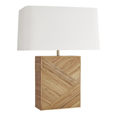 Domingo 29-Inch Table Lamp in Natural Rattan by Arteriors Home