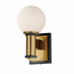 San Simeon LED Wall Sconce in Black & Aged Brass by Maxim Lighting