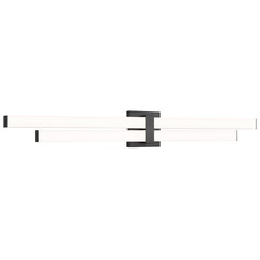 Z-Lite Zane Matte Black LED Vertical Bathroom Light