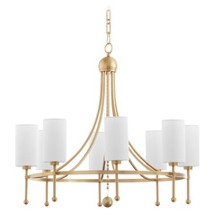 Lee Boulevard Aged Brass Chandelier by Quorum Lighting