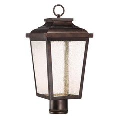 Seeded Glass LED Post Light Bronze by Minka Lavery