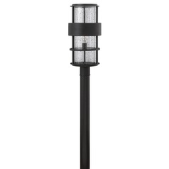 Saturn Satin Black Post Light by Hinkley Lighting