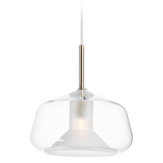 Deuce LED Mini Pendant in Satin Brass by ET2 Lighting
