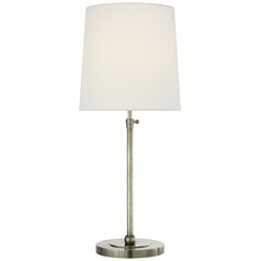 Visual Comfort Signature Collection Bryant Antique Nickel Table Lamp with Cylindrical Shade