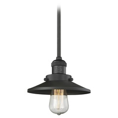 Railroad Matte Black Mini Pendant by Innovations Lighting