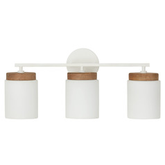 Capital Lighting Liam Light Wood and White Bathroom Light