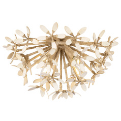 Corbett Lighting Corfu Ivory Coco & Bleached Abaca LED Semi-Flushmount Light