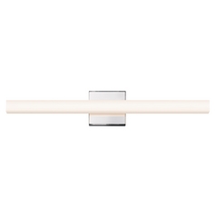 Sq-Bar Polished Chrome LED Bathroom Light by Sonneman Lighting