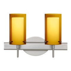 Besa Lighting Pahu Satin Nickel LED Bathroom Light