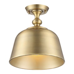 Berg Warm Brass Semi-Flush Mount by Savoy House
