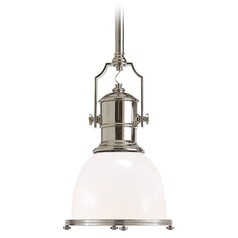 E.F. Chapman Country Industrial Pendant in Nickel by Visual Comfort Signature