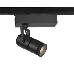 15W LED Cylindrical Track Head in Black by Eurofase Lighting