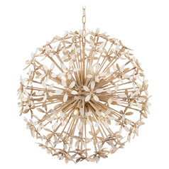Corbett Lighting Corfu Ivory Coco & Bleached Abaca LED Chandelier
