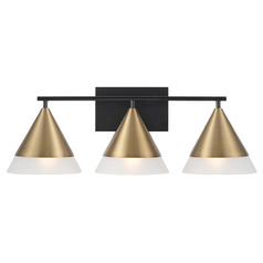 Capital Lighting Avant Aged Brass & Black Bathroom Light
