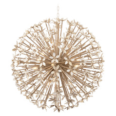 Corbett Lighting Corfu Ivory Coco & Bleached Abaca LED Chandelier