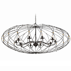 Crystorama Lighting Zucca English Bronze & Antique Gold Chandelier