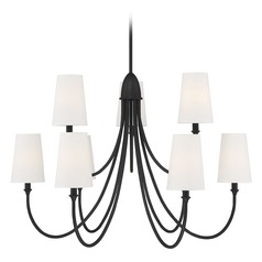 Cameron 35-Inch Matte Black Chandelier by Savoy House