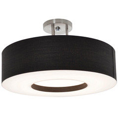 Afx Lighting Montclair Satin Nickel LED Semi-Flushmount Light