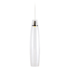 Coda Small LED Pendant in Satin Nickel by Visual Comfort Modern